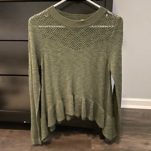 Army green sweater